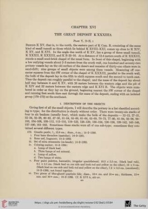 Chapter XVI: The Great Deposit K XXXIIIA