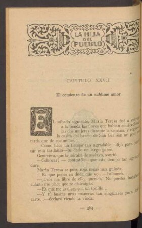Capítulo XXVII - El comienzo de un sublime amor