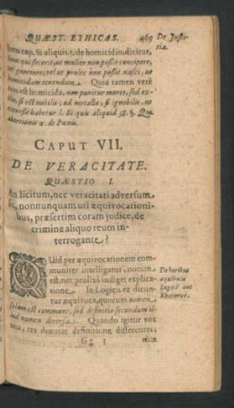 Caput VII. De Veracitate.