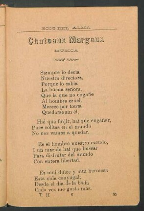 Chateaux Margeaux : Música