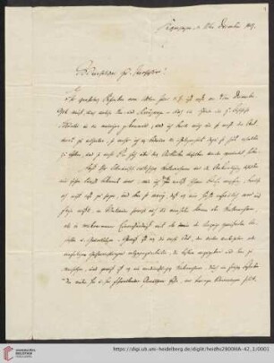 Korrespondenz Henrik Nicolai Clausen / Carl Ullmann: Brief von Henrik Nicolai Clausen an Carl Ullmann