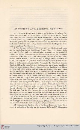 Die diesseits der Alpen illuminierten Handschriften