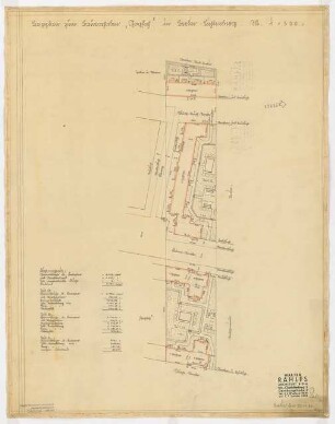 Wohnhausbebauung für Herrmann’sche Erben, Berlin-Lichtenberg: Lageplan der Wohnanlage 1:500