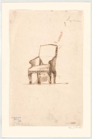 Thiersch, Friedrich von; München; Justizpalast - Fauteuil für Lesezimmer (Ansicht)