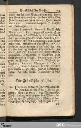 Die Fränckische Kayser.