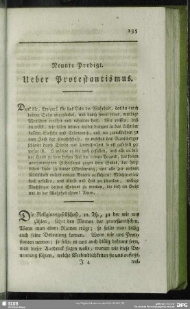 Neunte Predigt. Ueber Protestantismus