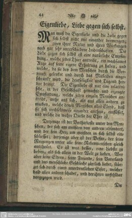 Eigenliebe, Liebe gegen sich selbst