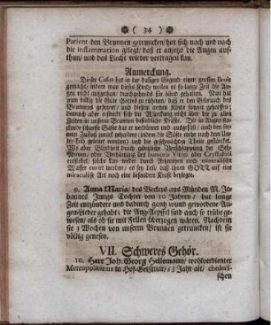 VII. Schweres Gehör