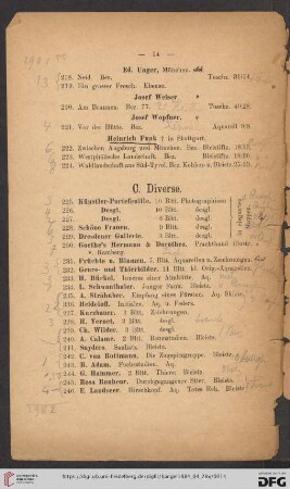 C. Diverse (Nr. 225 - 289)