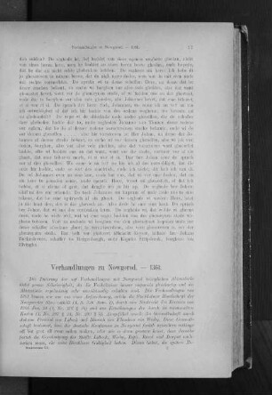 Verhandlungen zu Nowgorod. - 1361.