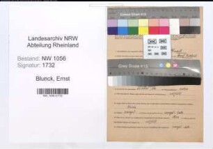 Entnazifizierung Ernst Blunck , geb. 01.04.1905 (Angestellter)