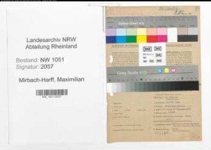 Entnazifizierung Maximilian Graf Von Mirbach-Harff , geb. 14.07.1880 (Landrat)