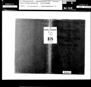 Friedensstammrolle des Garnisonslazaretts Ulm - Militärkrankenwärter des Jahrgangs 1913