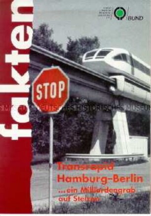 Informationsschrift der Volksinitiative gegen den Bau des Transrapid