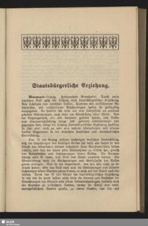 Staatsbürgerliche Erziehung