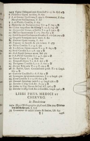 Libri Phys. Medici Et Chirurg.