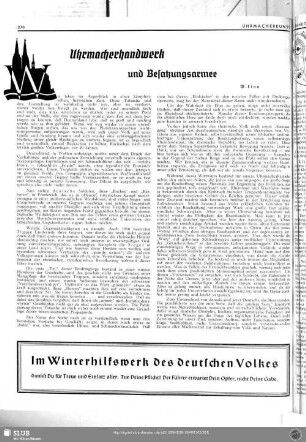 Uhrmacherhandwerk und Besatzungsarmee