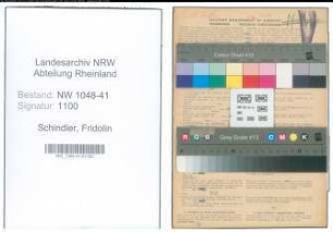 Entnazifizierung Fridolin Schindler , geb. 21.02.1909 (Polizist)
