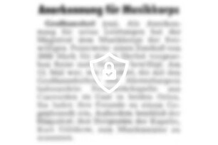 Anerkennung für Musikkorps
