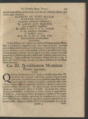 Cap. III. Qviddiatem Montium Pietatis exponens.