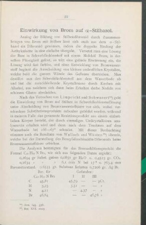 Einwirkung von Brom auf α-Stilbazol.