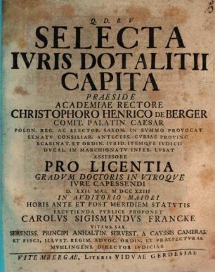Selecta iuris dotalitii capita