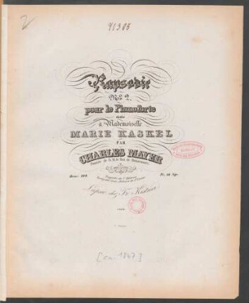 Rapsodie No. 2. pour le Pianoforte : Oeuv. 104.