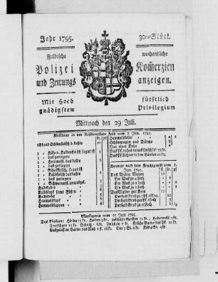 30tes Stück., Ausgabe vom 29. Juli 1795