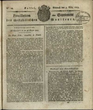 No. 18, Mittwoch den 3. Maerz 1813