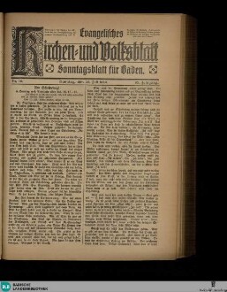 Evangelisches Kirchen- und Volksblatt : Sonntagsblatt für Baden