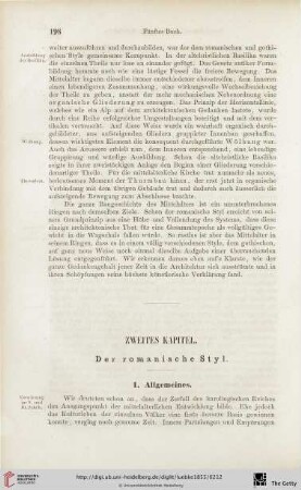Zweites Kapitel: Der romanische Styl