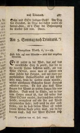 487-498, Am 5. Sonntag