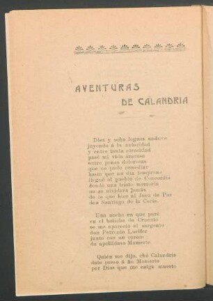 Aventuras de la Calandria