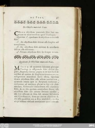 De Obiecto materialis Fidei.