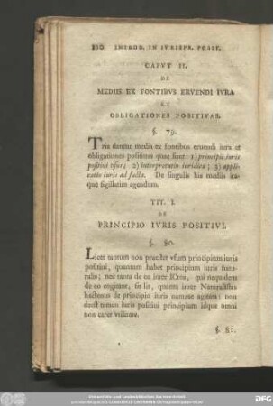 Caput II. De Mediis Ex Fontibus Eruendi Iura Et Obligationes Positivas.