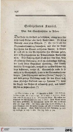 Sechszehntes Kapitel: Von den Gerichtshöfen in Athen