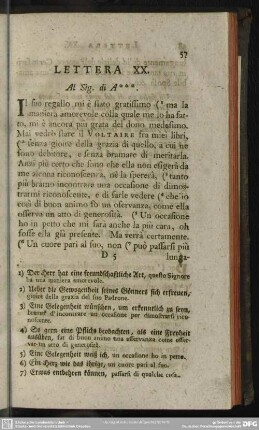 Lettera XX. Al Sig. di A***