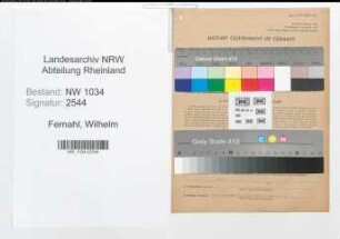 Entnazifizierung Wilhelm Fernahl , geb. 05.06.1914 (Oberfeldwebel)