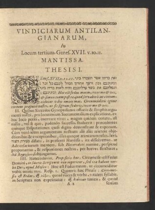 Thesis I. [bis] XXXIII.