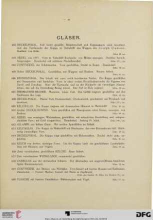 Gläser (Nr. 602-633)