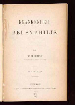 Krankenheil bei Syphilis