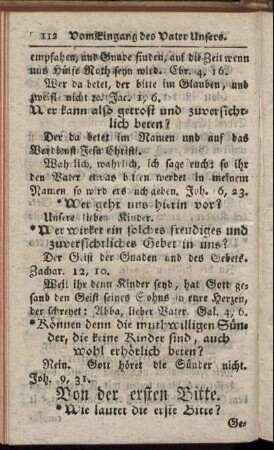 Von der ersten Bitte. - Von der siebenden Bitte.