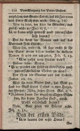 Von der ersten Bitte. - Von der siebenden Bitte.