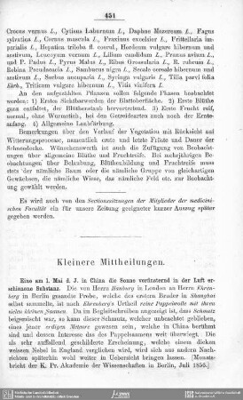 Kleinere Mittheilungen