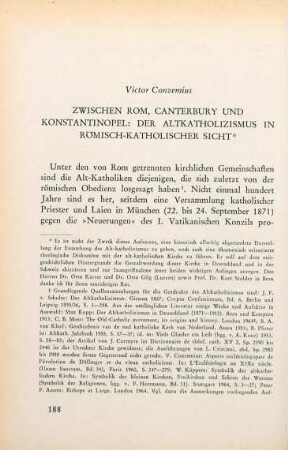 188-234 Zwischen Rom, Canterbury und Konstantinopel