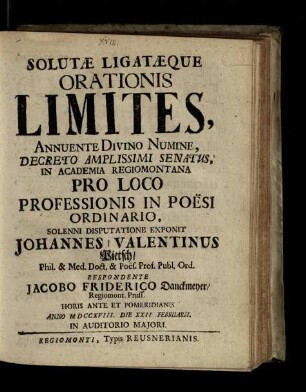 Solutae Ligataeque Orationis Limites