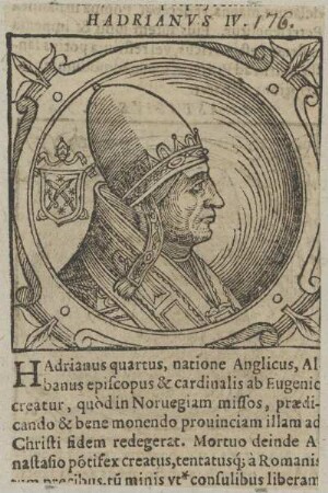 Bildnis von Papst Hadrianus IV.