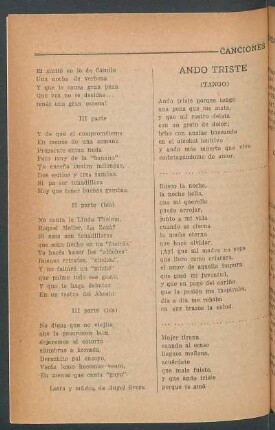 Ando triste : (Tango)