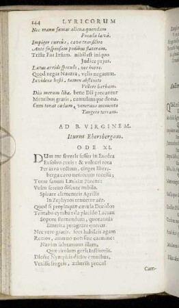 Ode XI. - XX.
