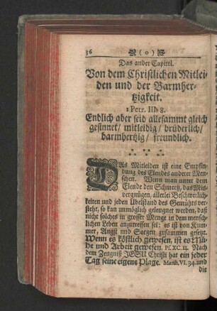 Das ander Capitel. Von dem Christlichen Mitleiden und der Barmherzigkeit.